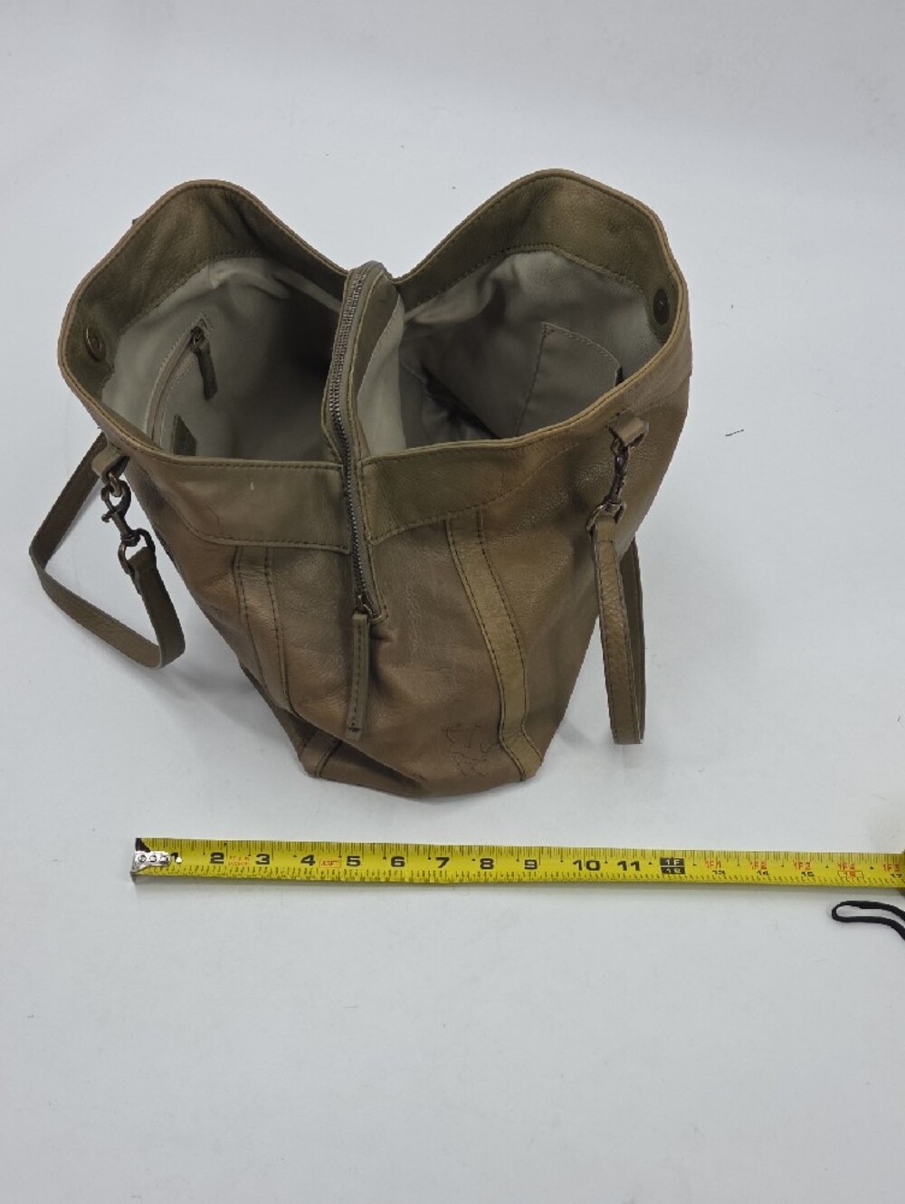 Olive Leather Shoulder Bag American Leather Co. - Picture 12 of 16
